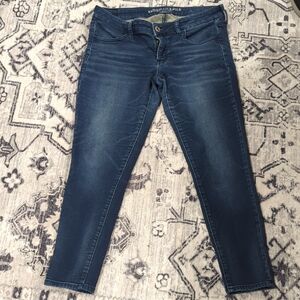 American Eagle Outfitters Women's Dark Blue Skinny Jeans